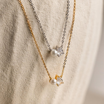 Pearl Diamond Necklace