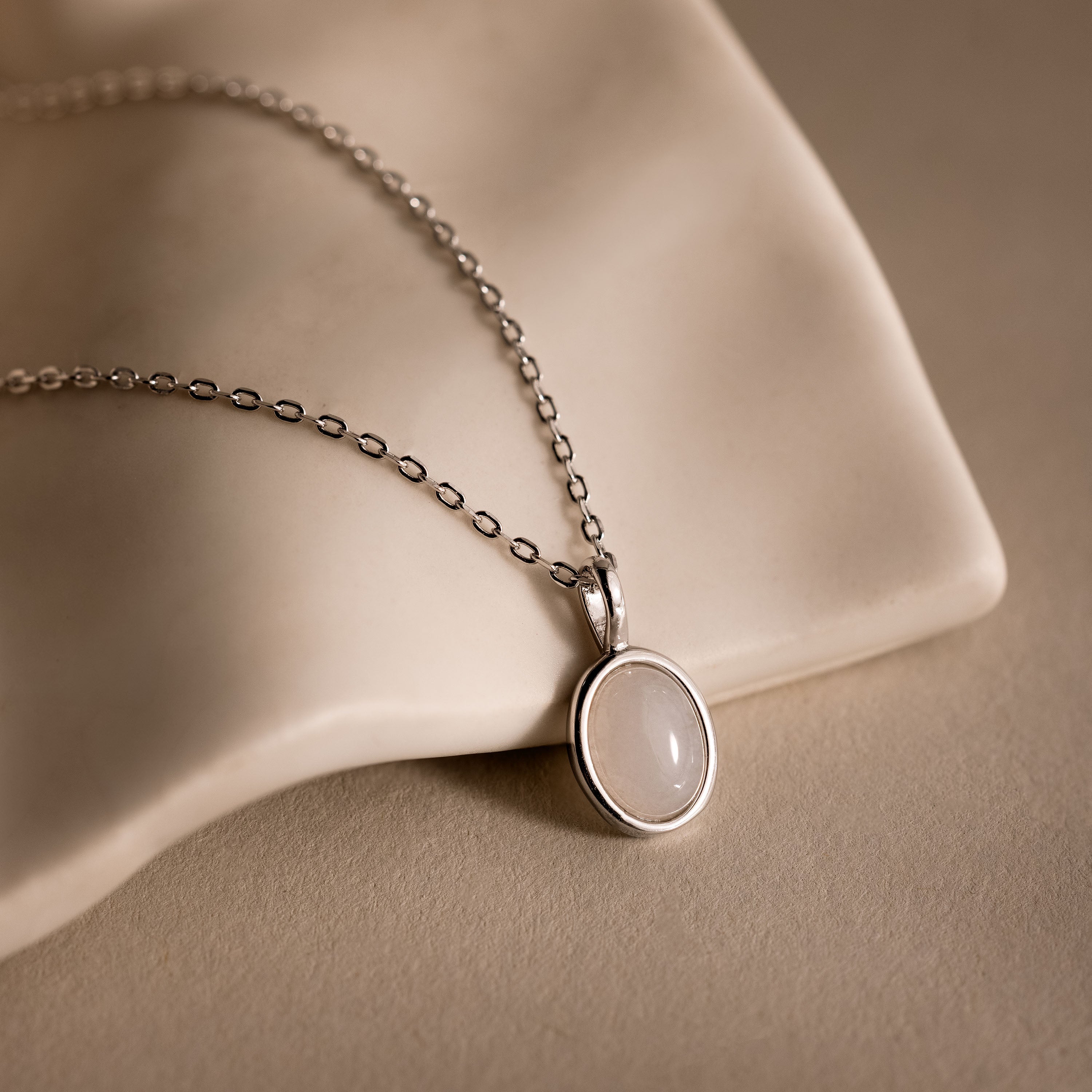 Moonstone Pendant Necklace