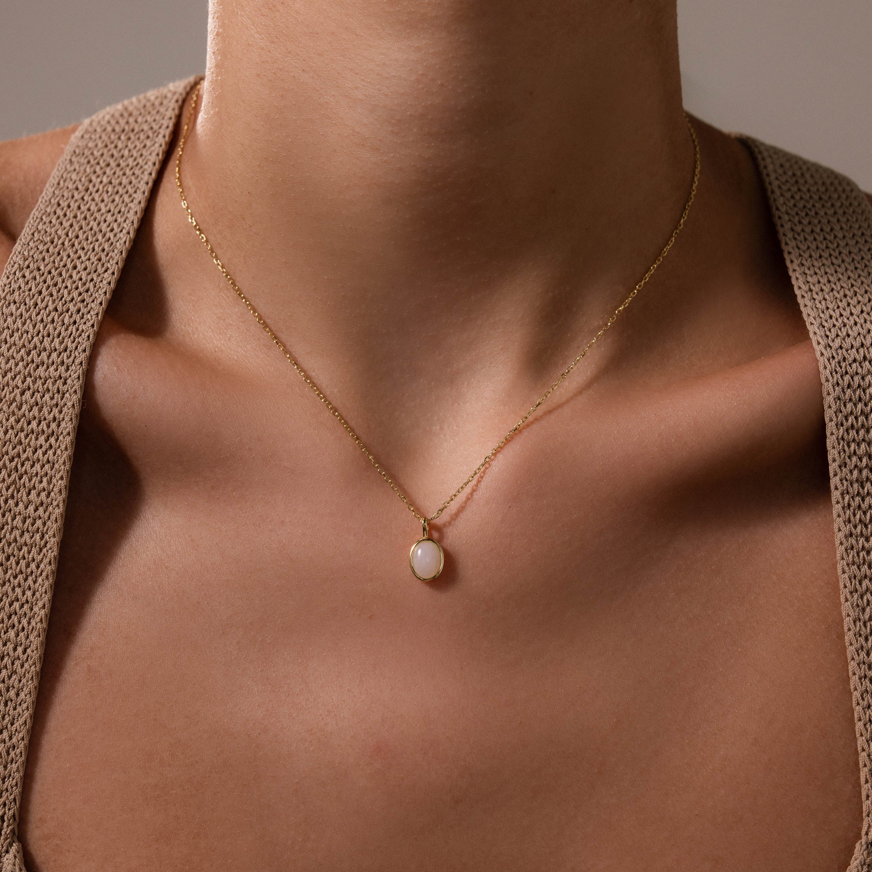 Moonstone Pendant Necklace