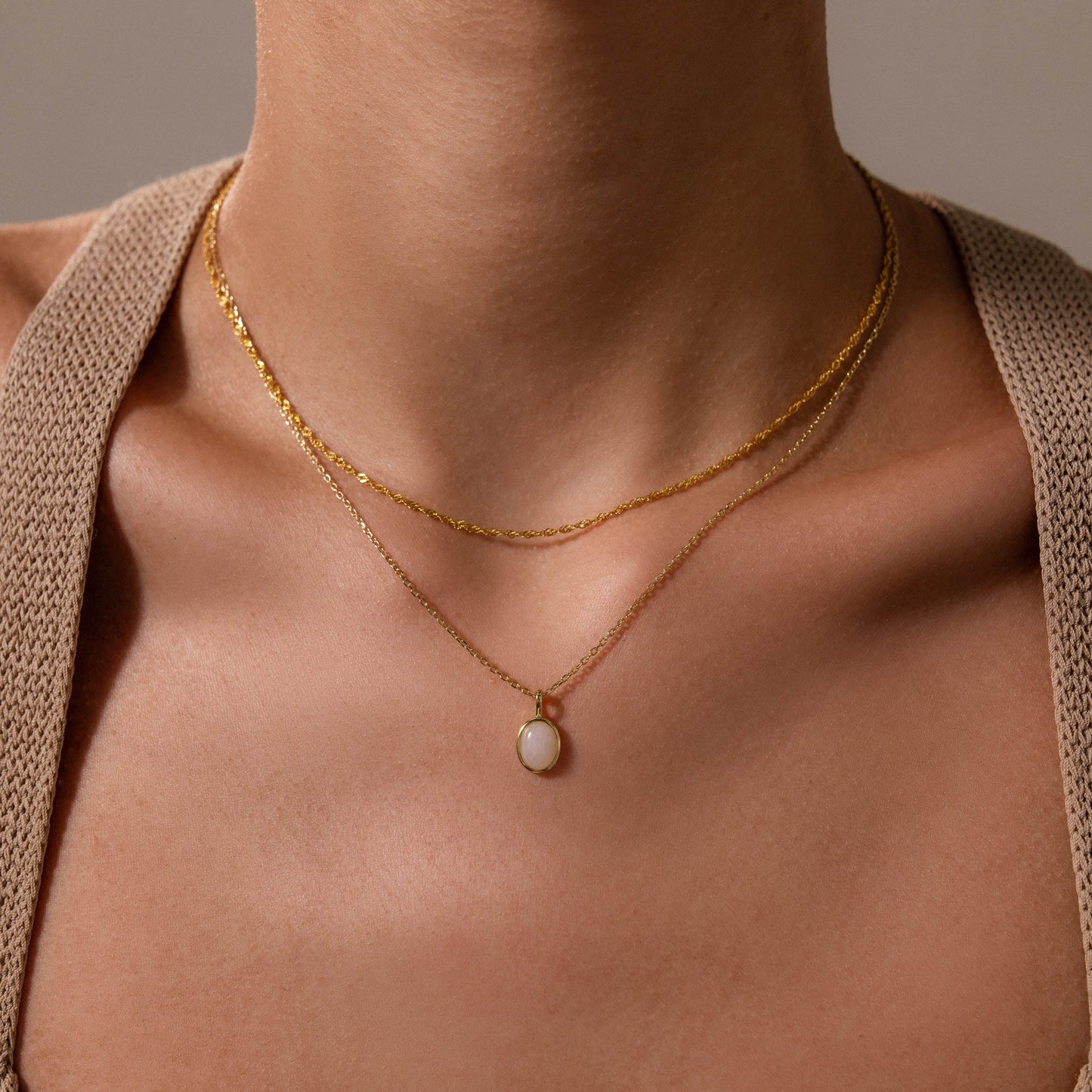 Moonstone Pendant Necklace