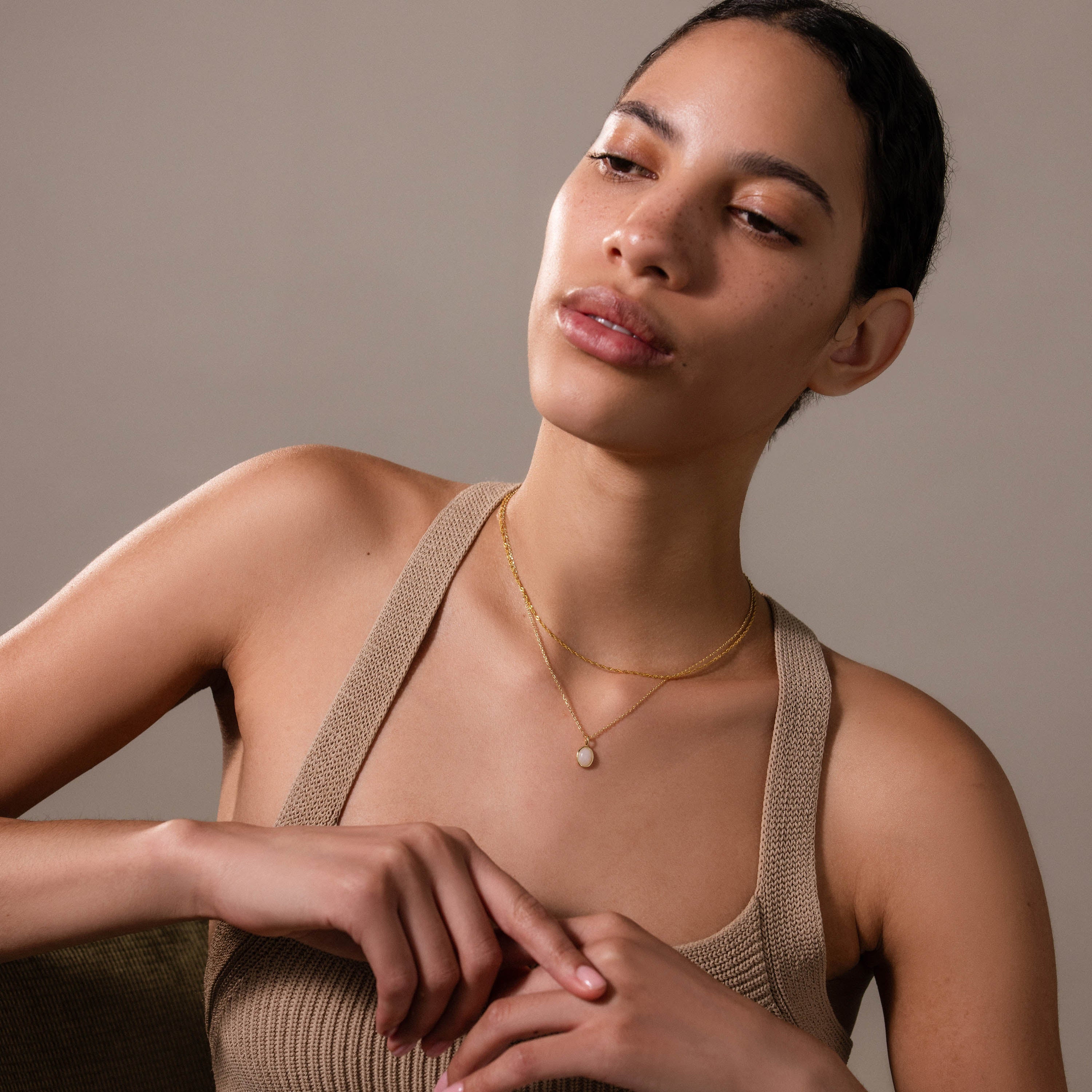 Moonstone Pendant Necklace