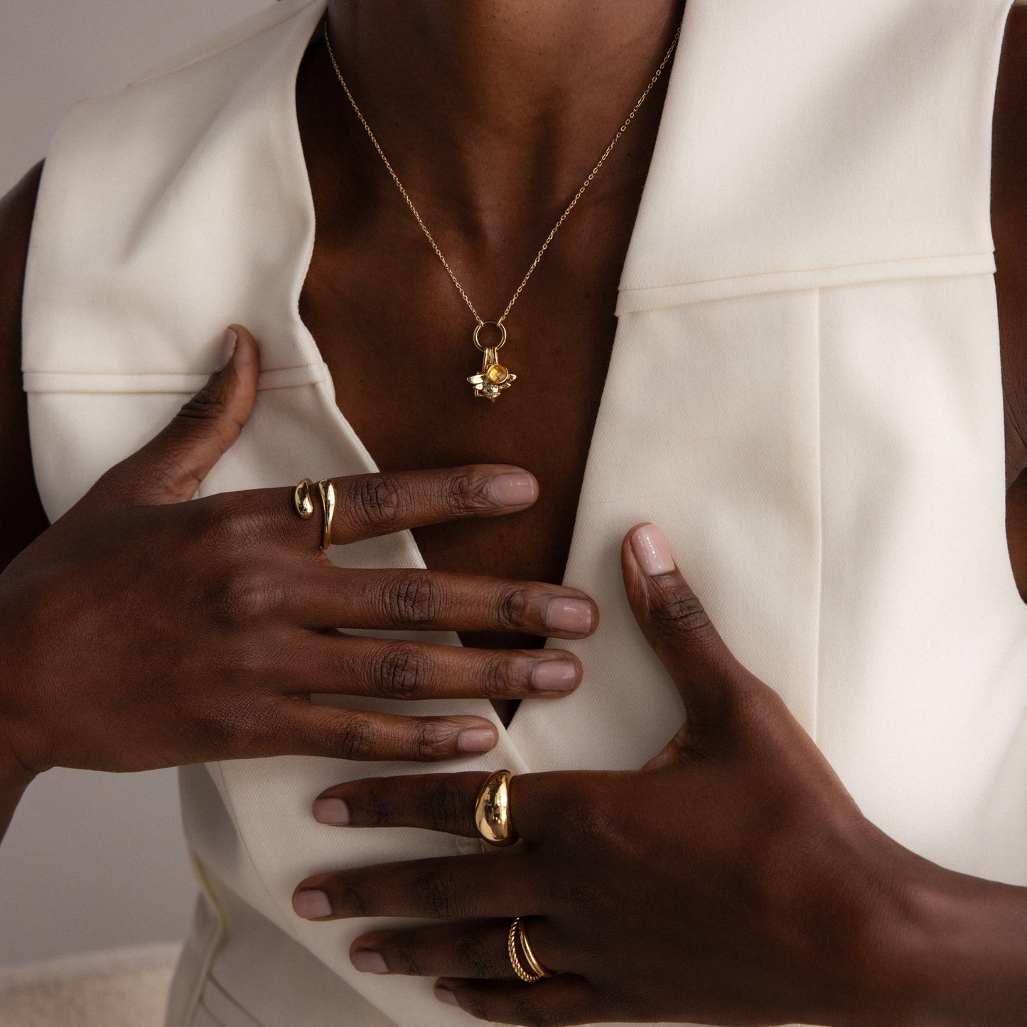 Large Rolo Clasp Necklace