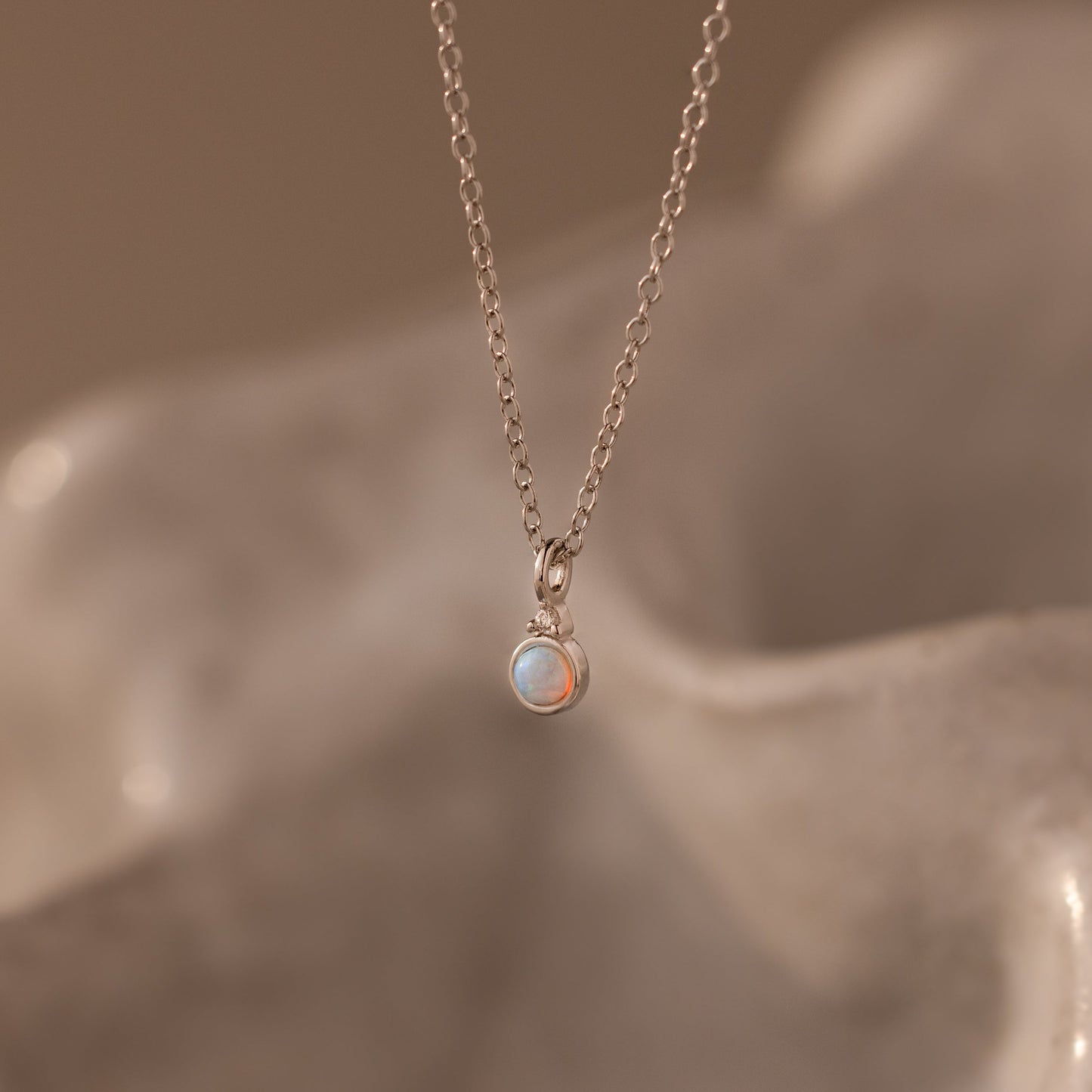 Opal Diamond Necklace