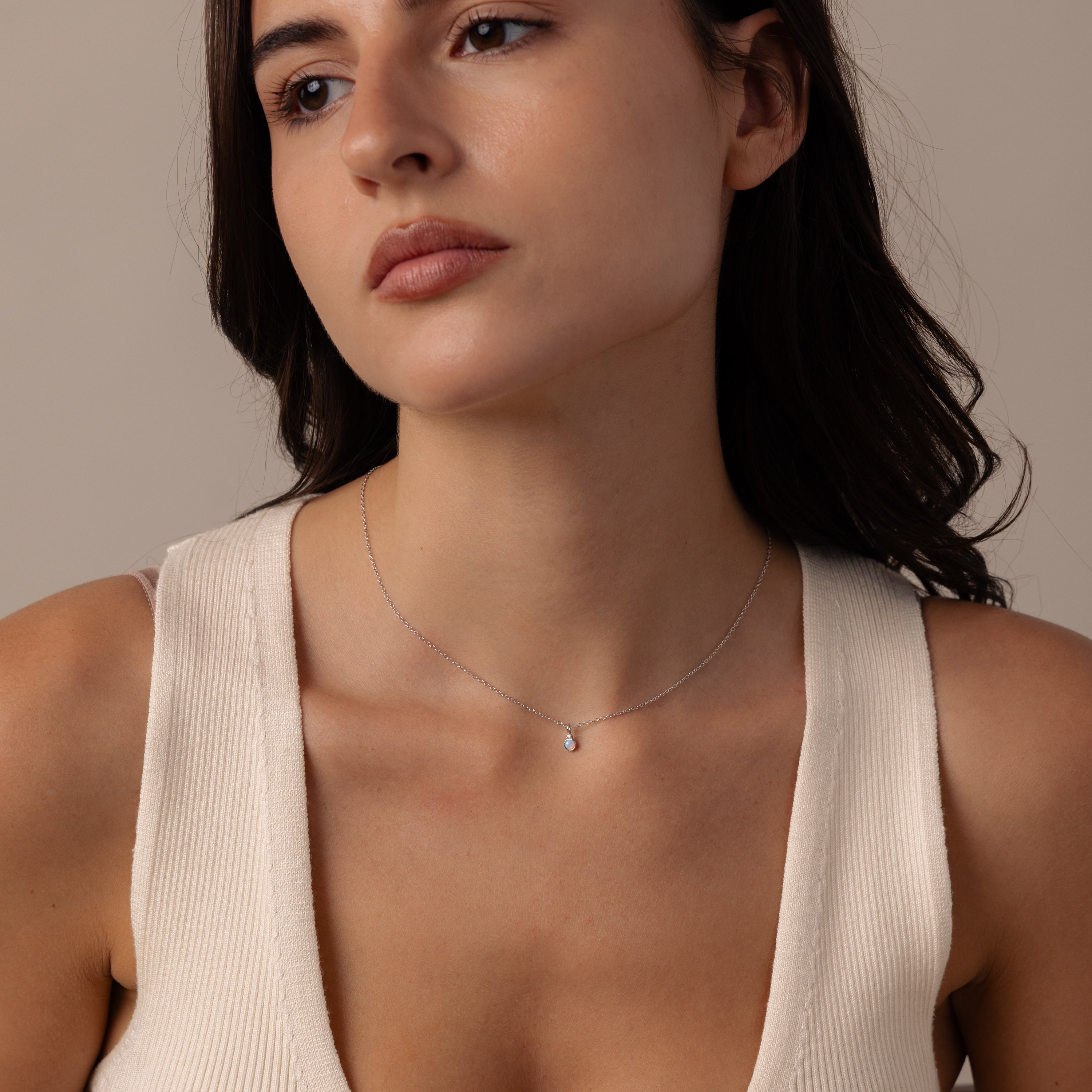 Opal Diamond Necklace