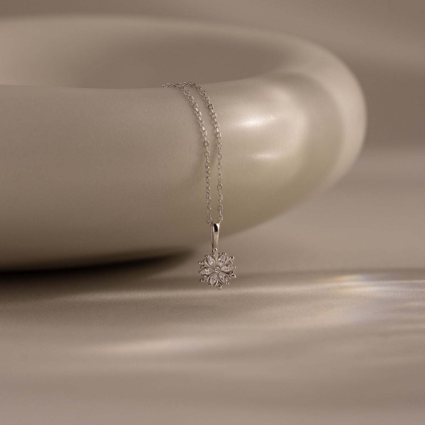 Diamond Poinsettia Necklace
