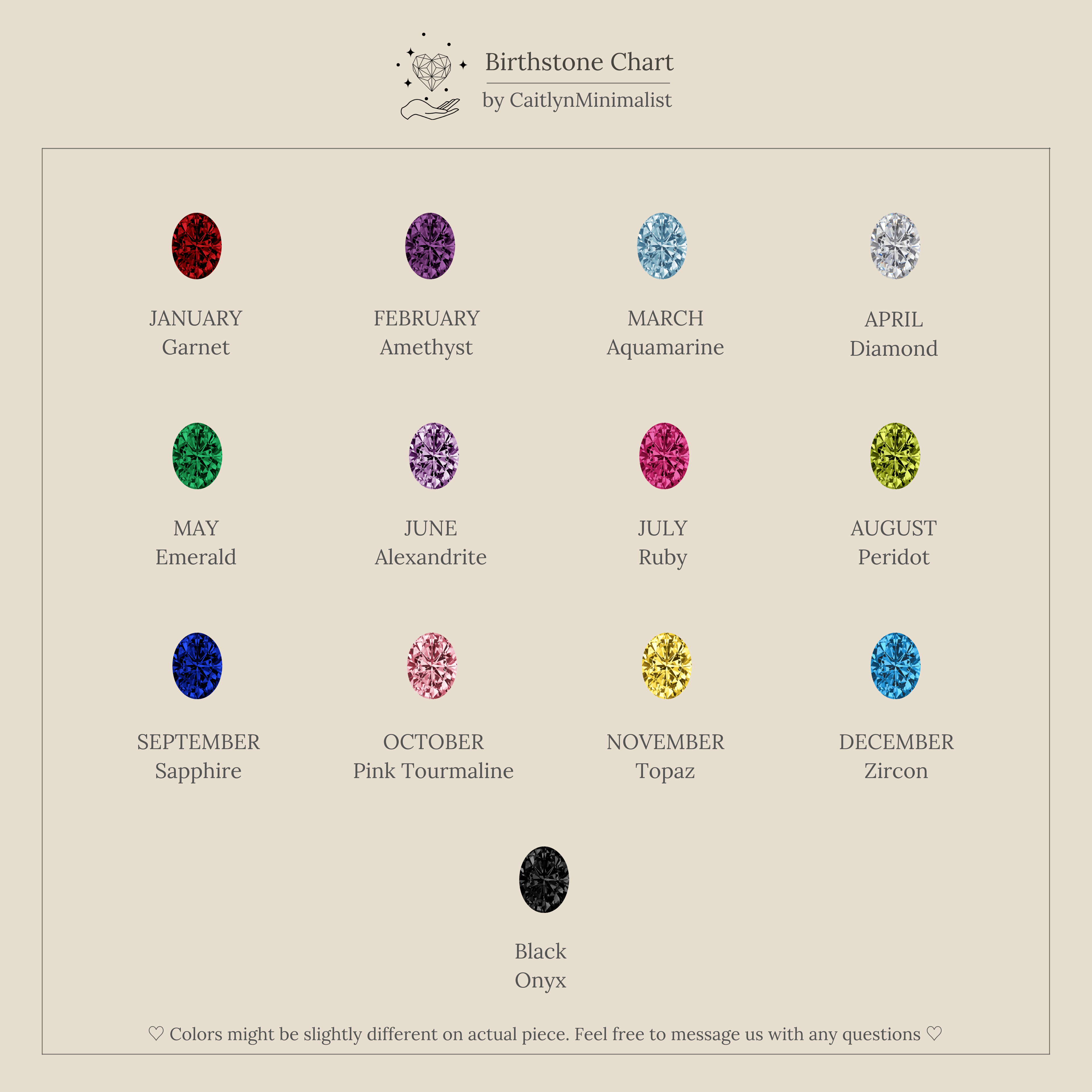 Oval Birthstone Ring