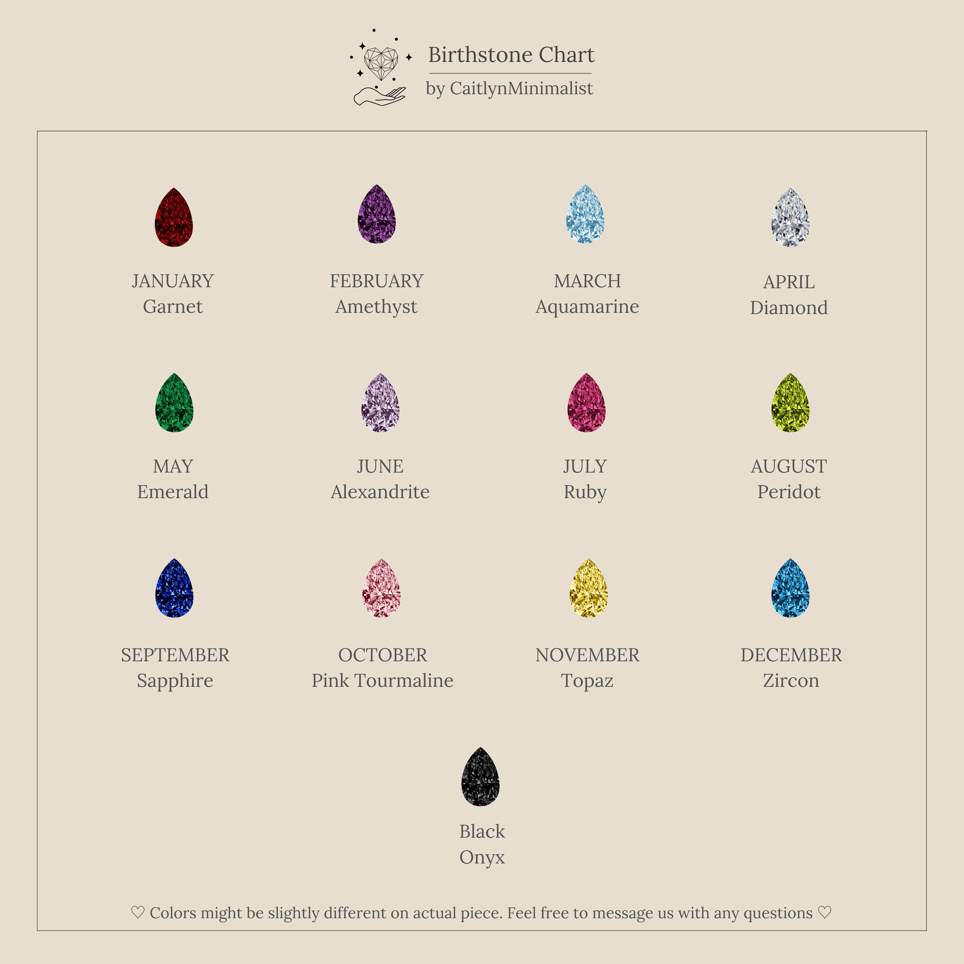 Toi et Moi Pear Birthstone Ring