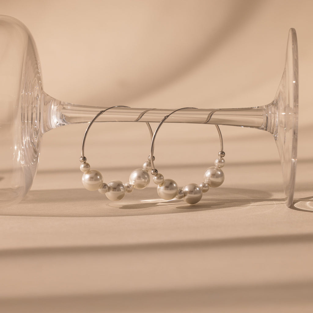 Statement Pearl Hoops