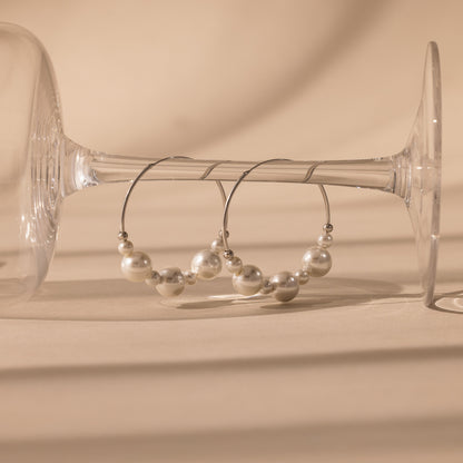 Statement Pearl Hoops
