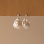 Diamond Baroque Pearl Studs