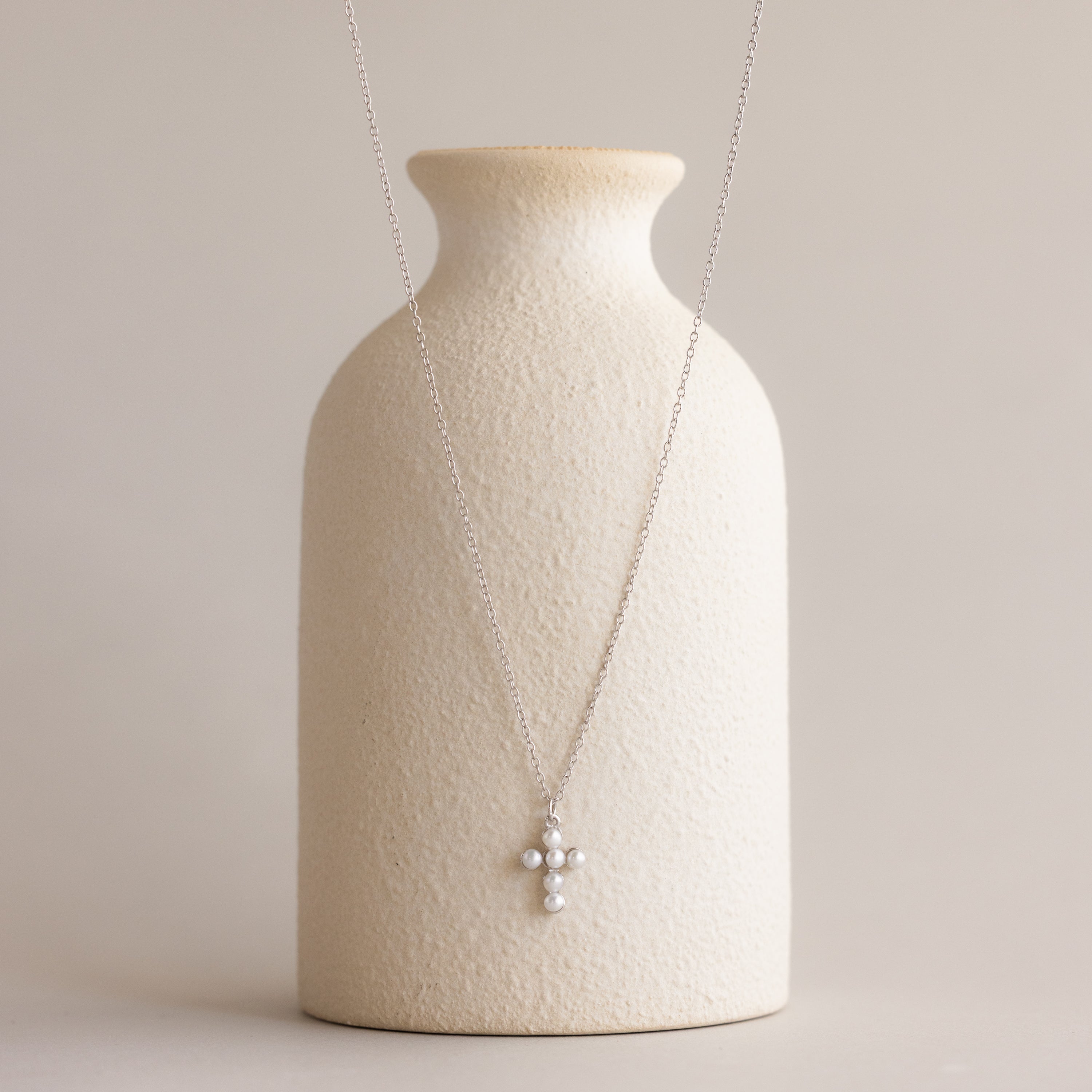 Pearl Cross Necklace