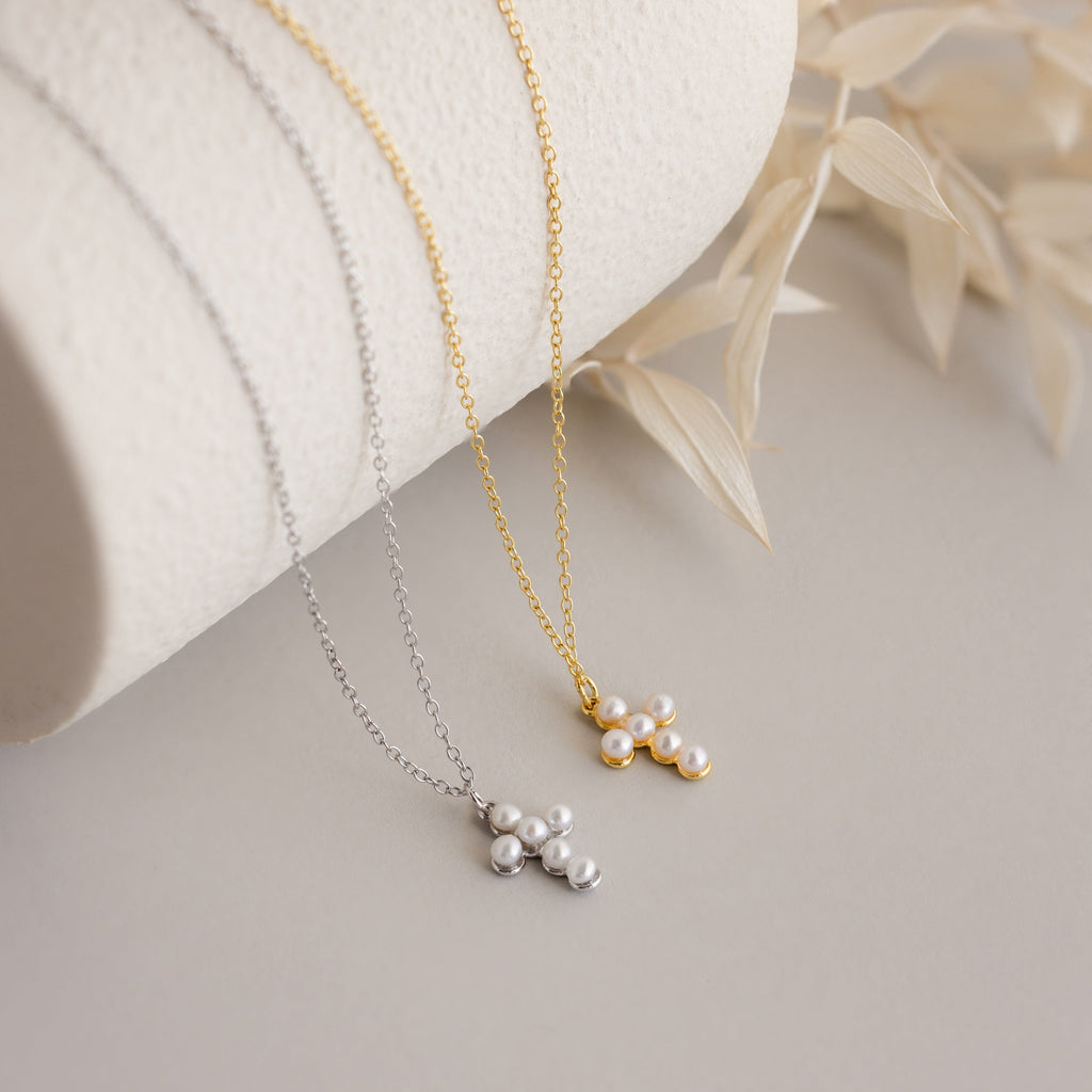 Pearl Cross Necklace