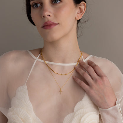 Pearl Cross Necklace