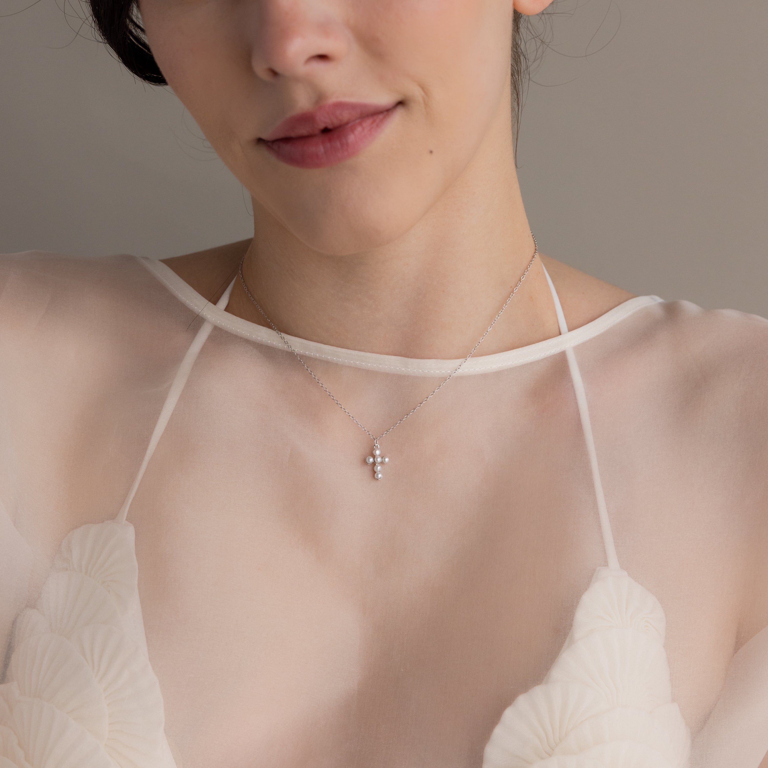 Pearl Cross Necklace