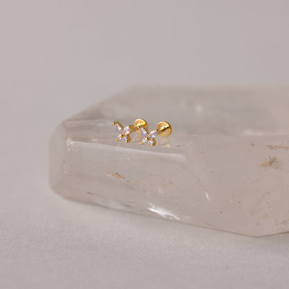 Butterfly Birthstone Flatback Studs