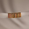 Baguette Birthstone Link Earrings