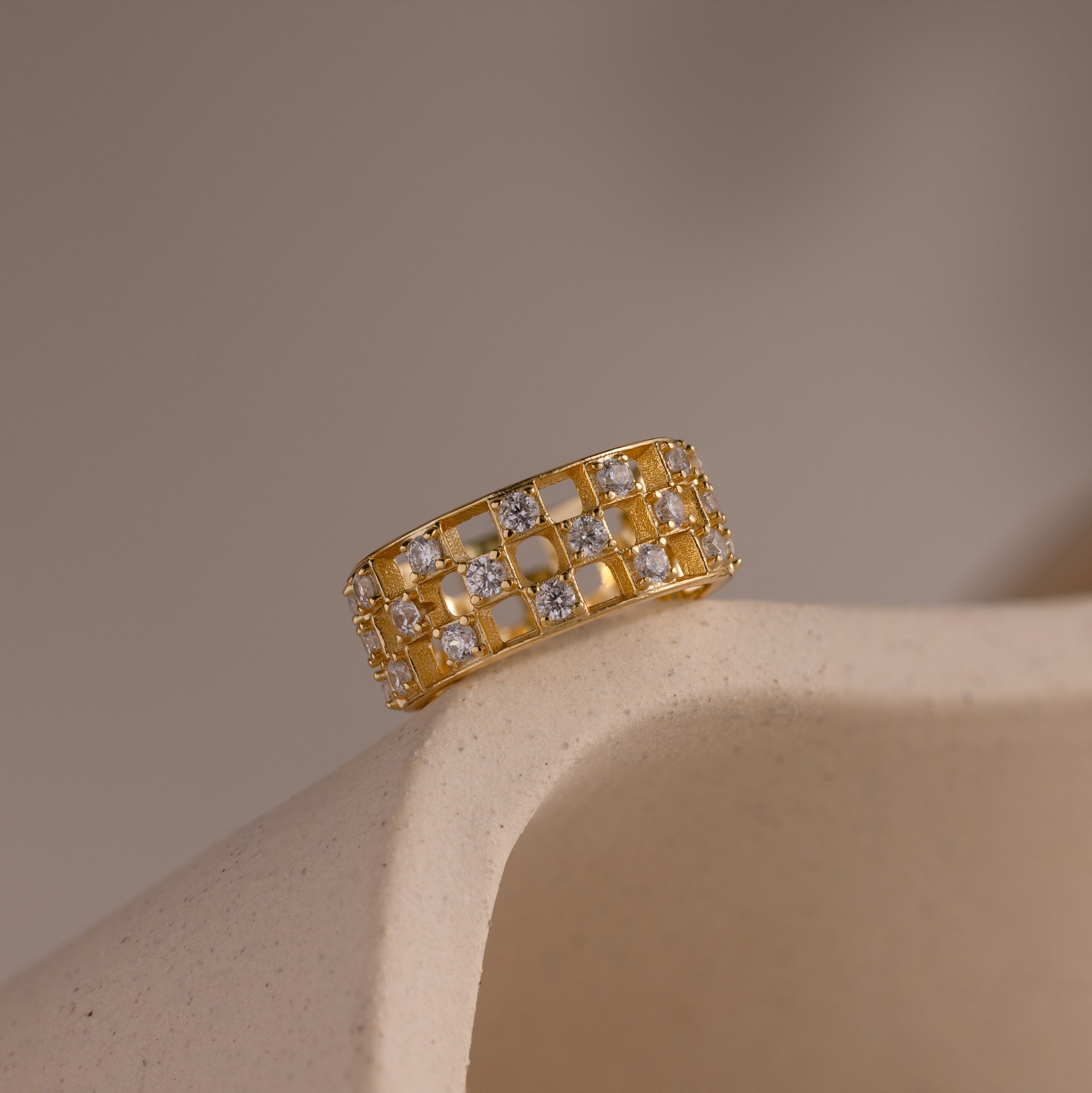 Lace Checkered Ring
