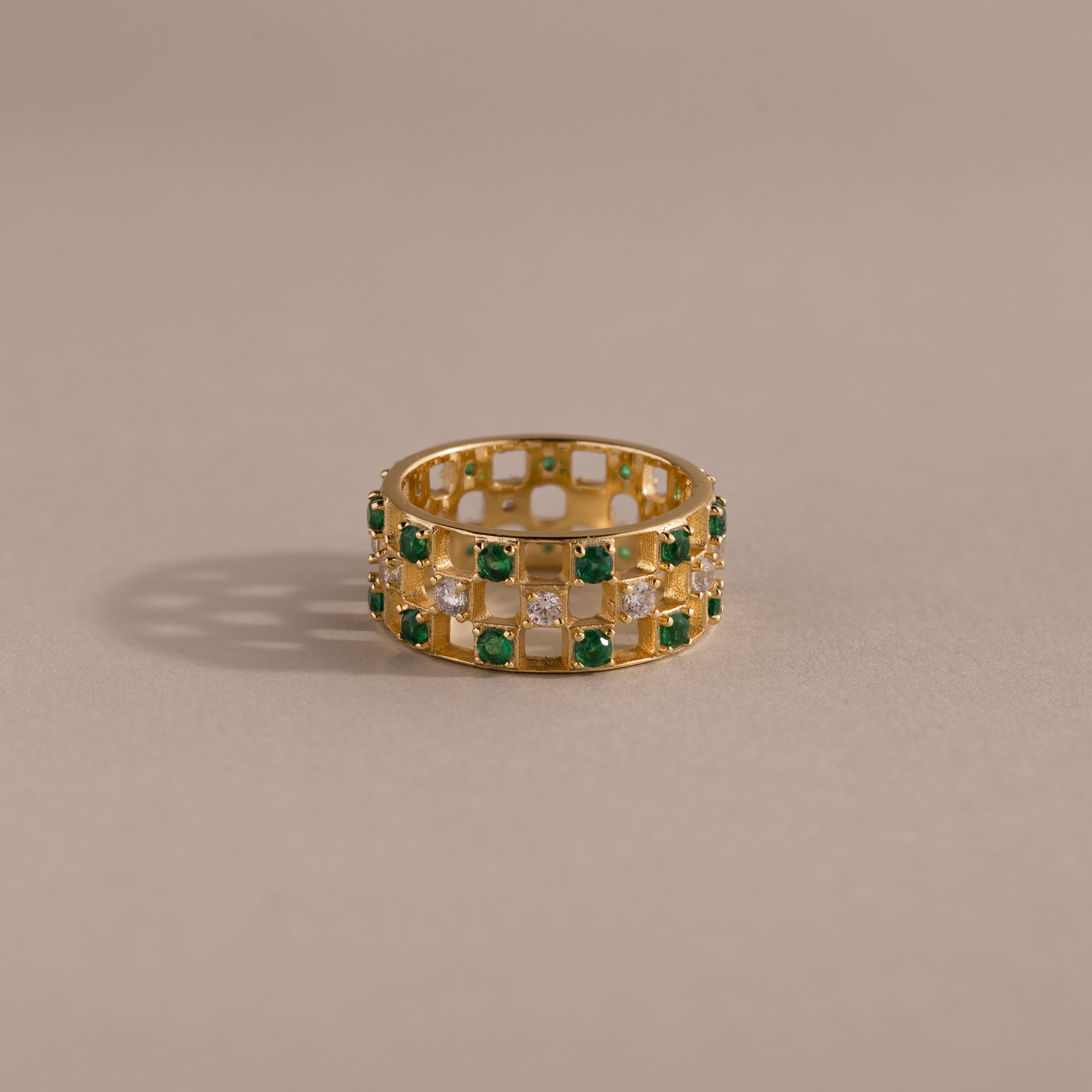 Lace Checkered Ring