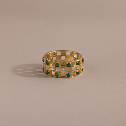 Lace Checkered Ring