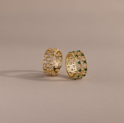 Lace Checkered Ring
