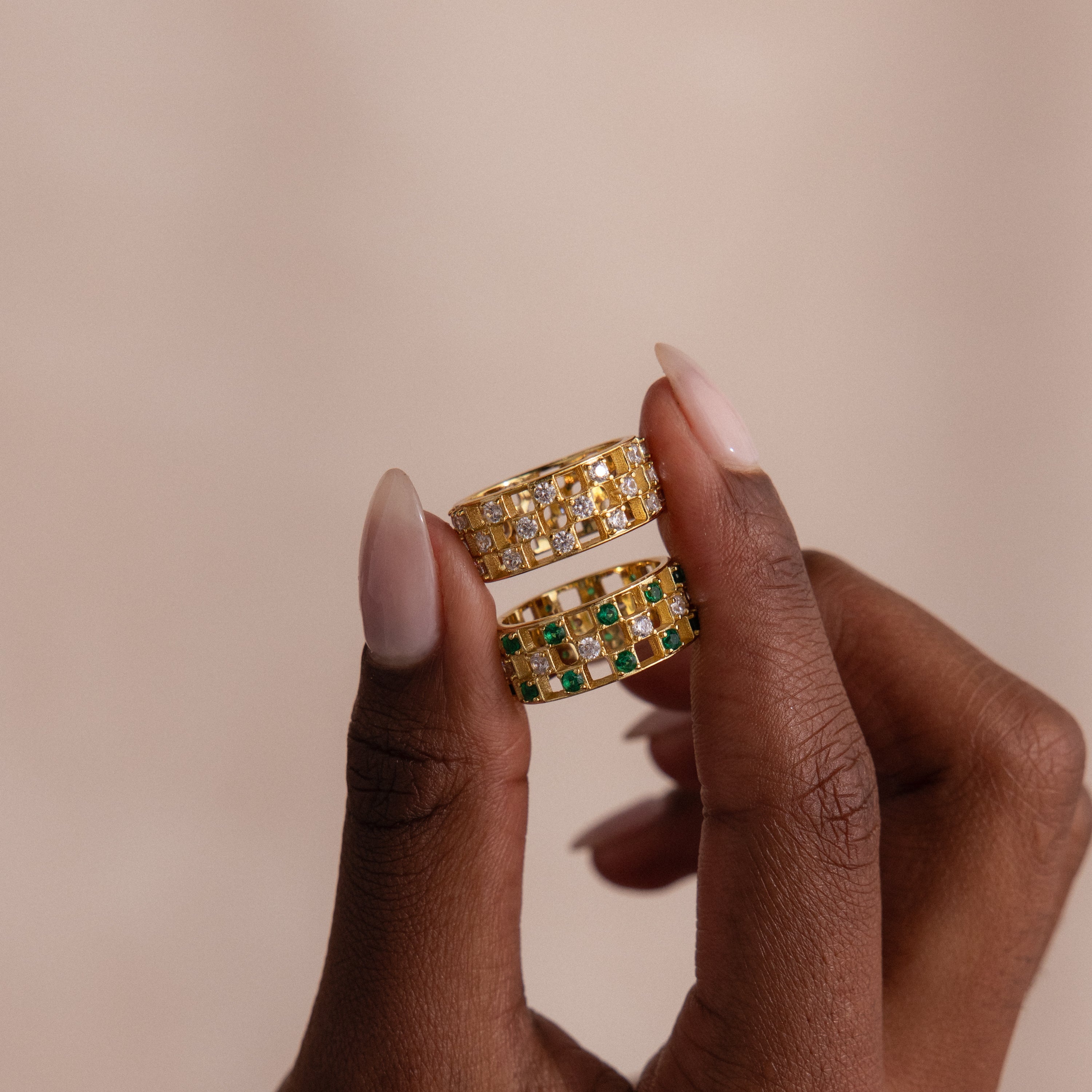 Lace Checkered Ring