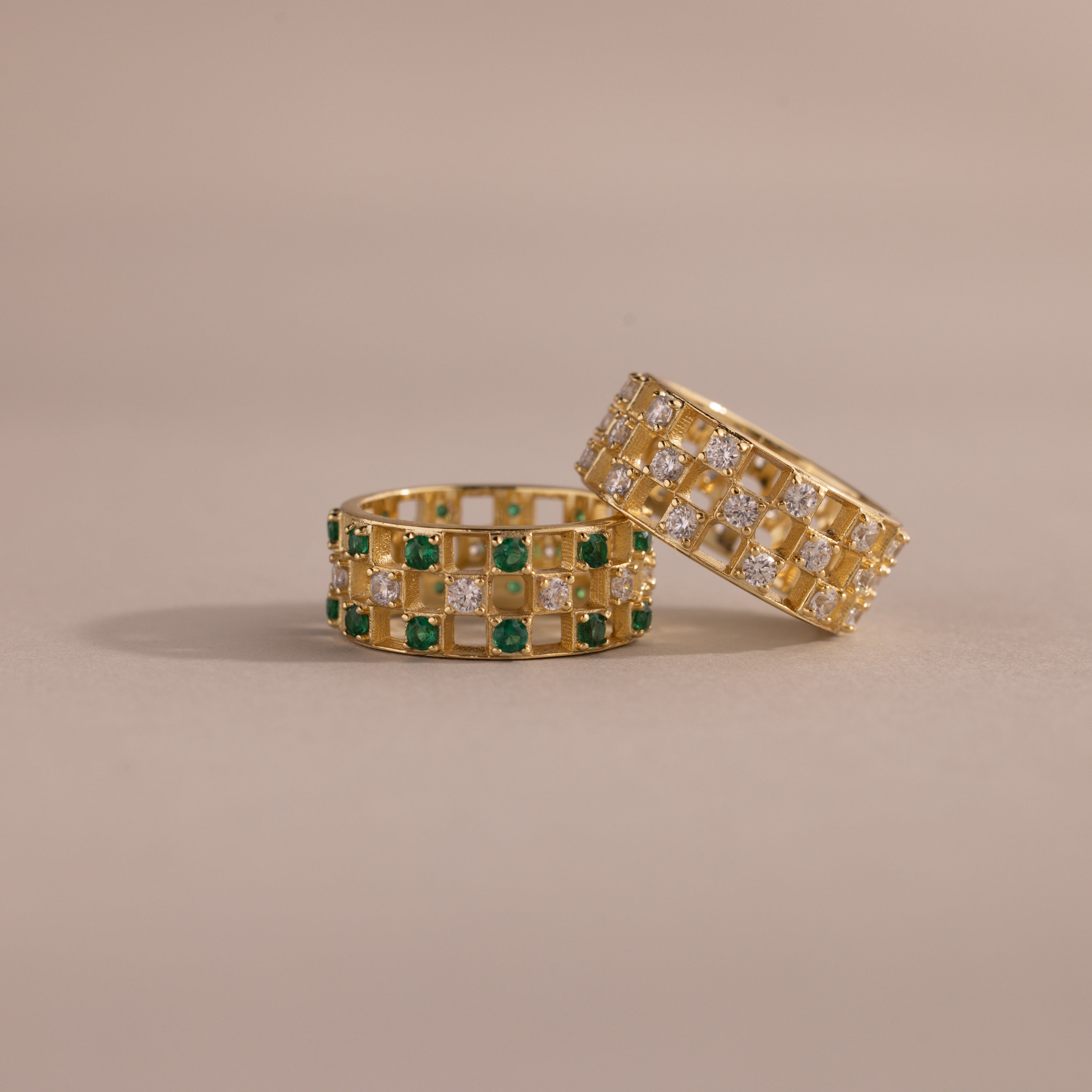 Lace Checkered Ring