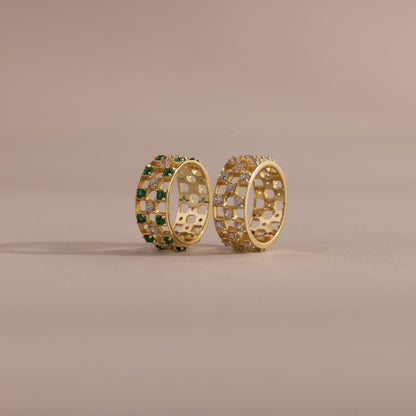 Lace Checkered Ring