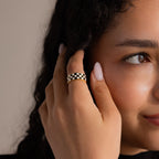 Thick Checkered Ring