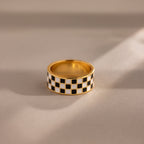 Thick Checkered Ring