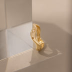 Wavy Diamond Celestial Ring