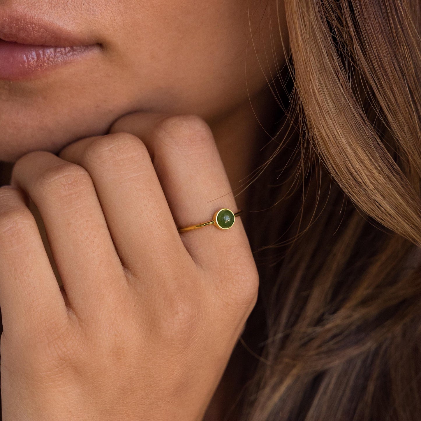 Round Jade Ring