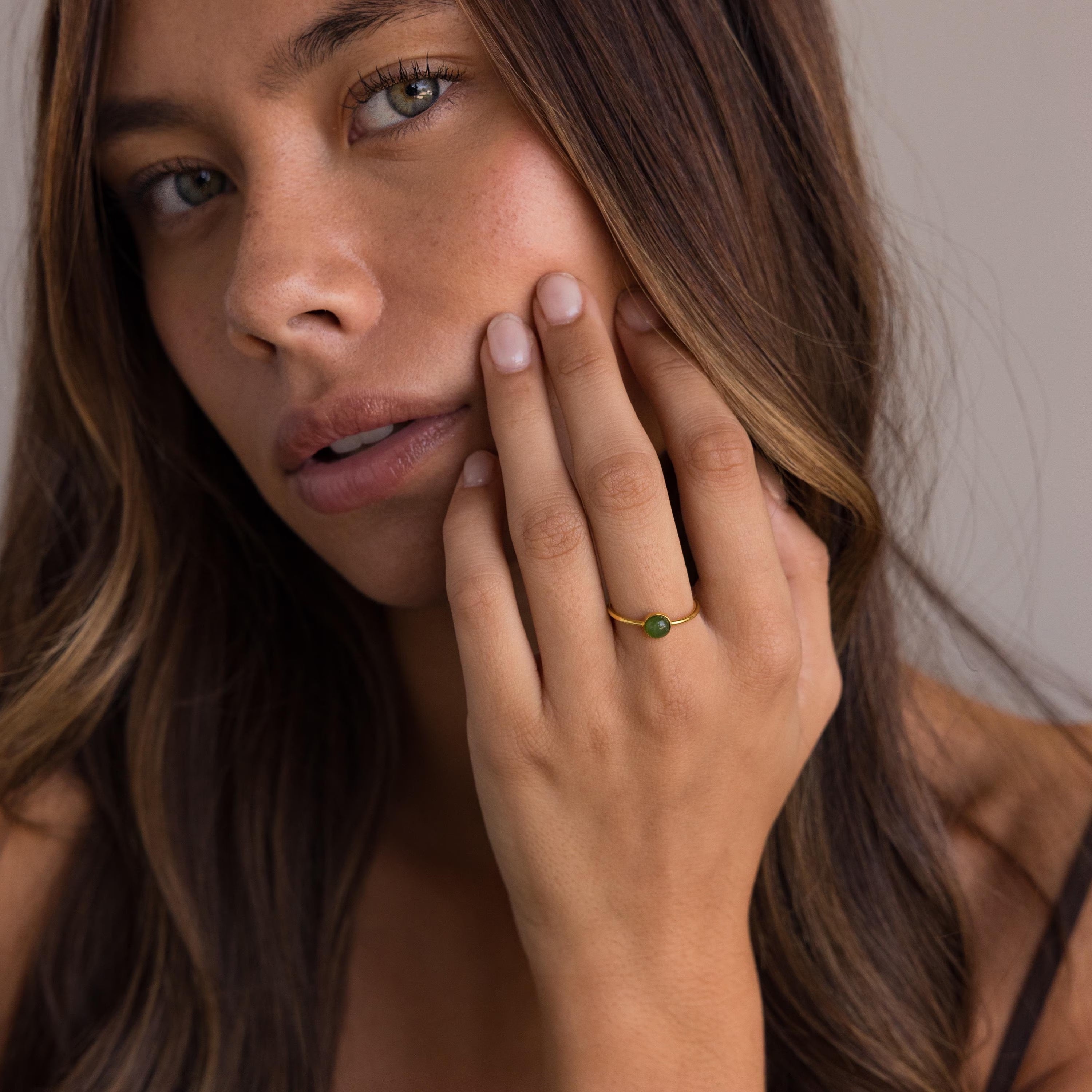 Round Jade Ring