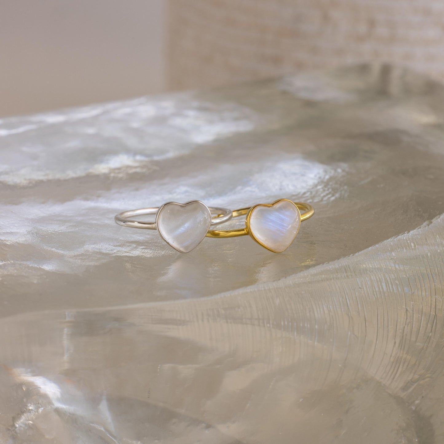 Moonstone Heart Ring