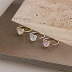 Moonstone Heart Ring