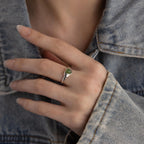 Jade Heart Signet Ring