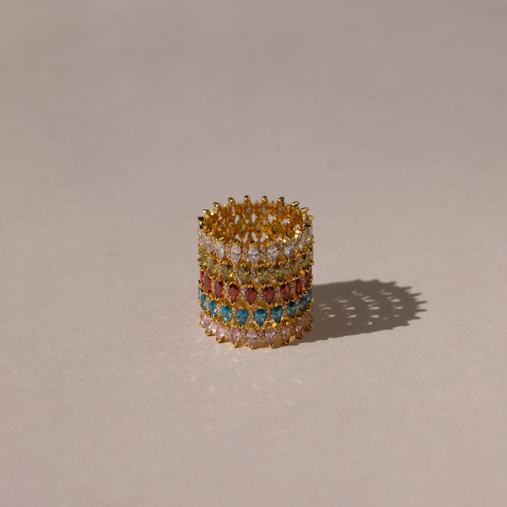 Marquise Infinity Birthstone Ring