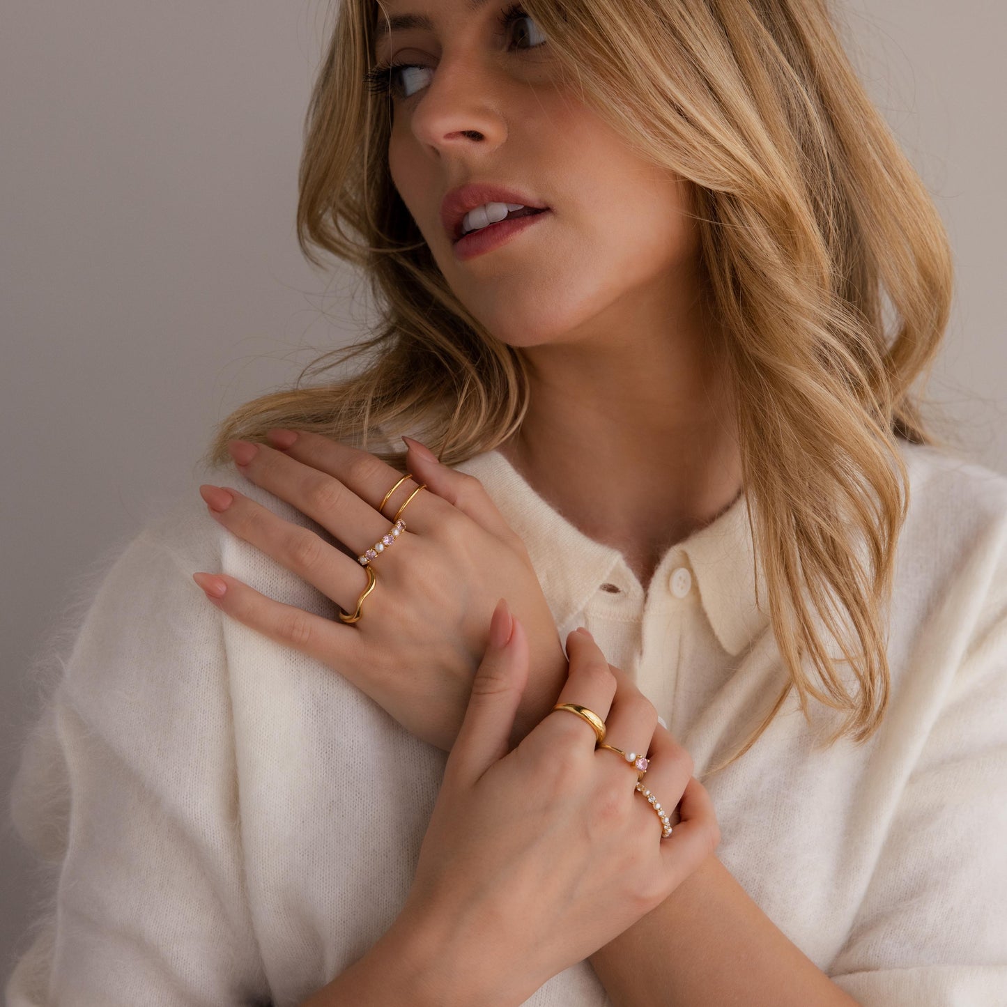 Birthstone & Pearl Lace Ring