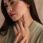 Bubble Initial Birthstone Ring