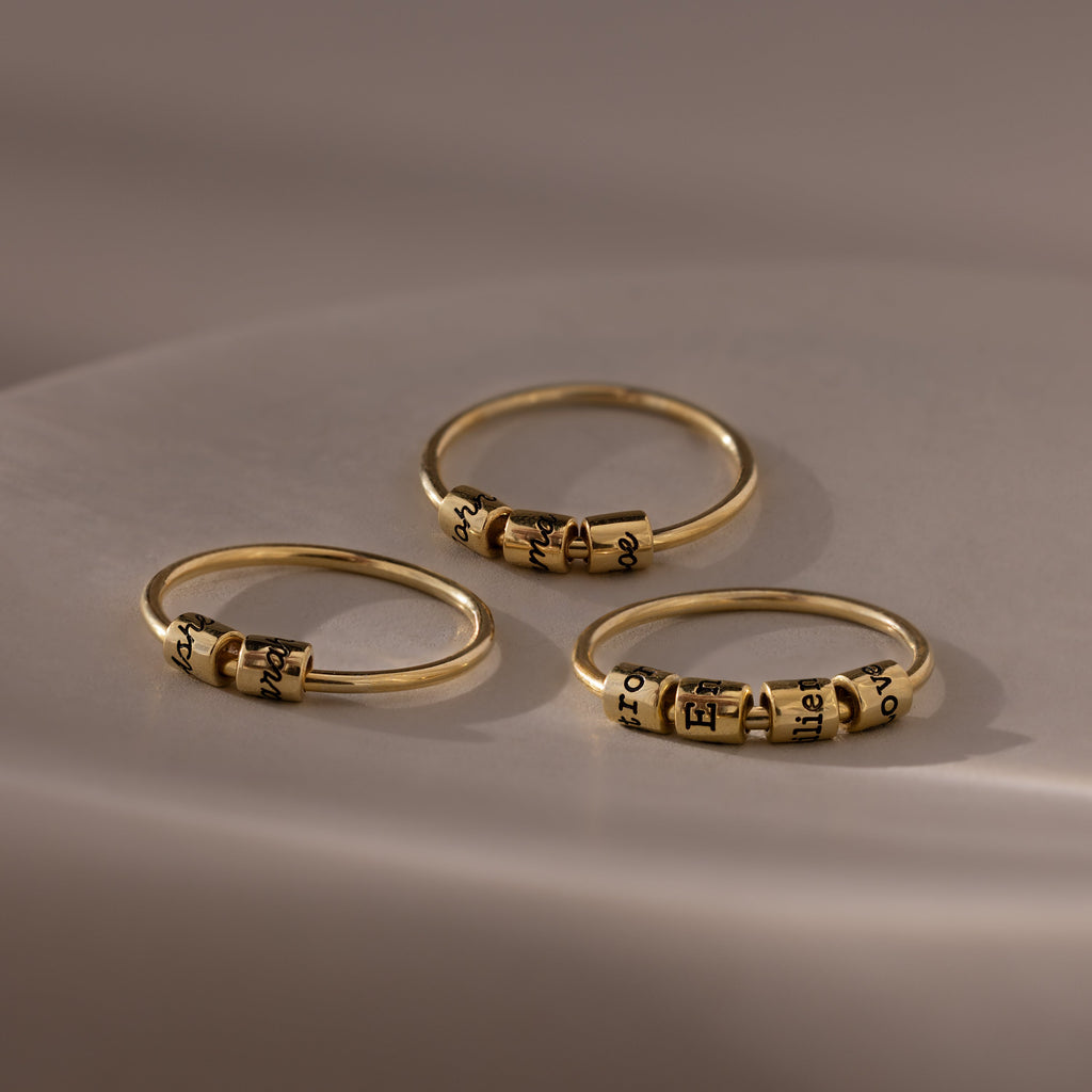 Beaded Multiple Name Ring