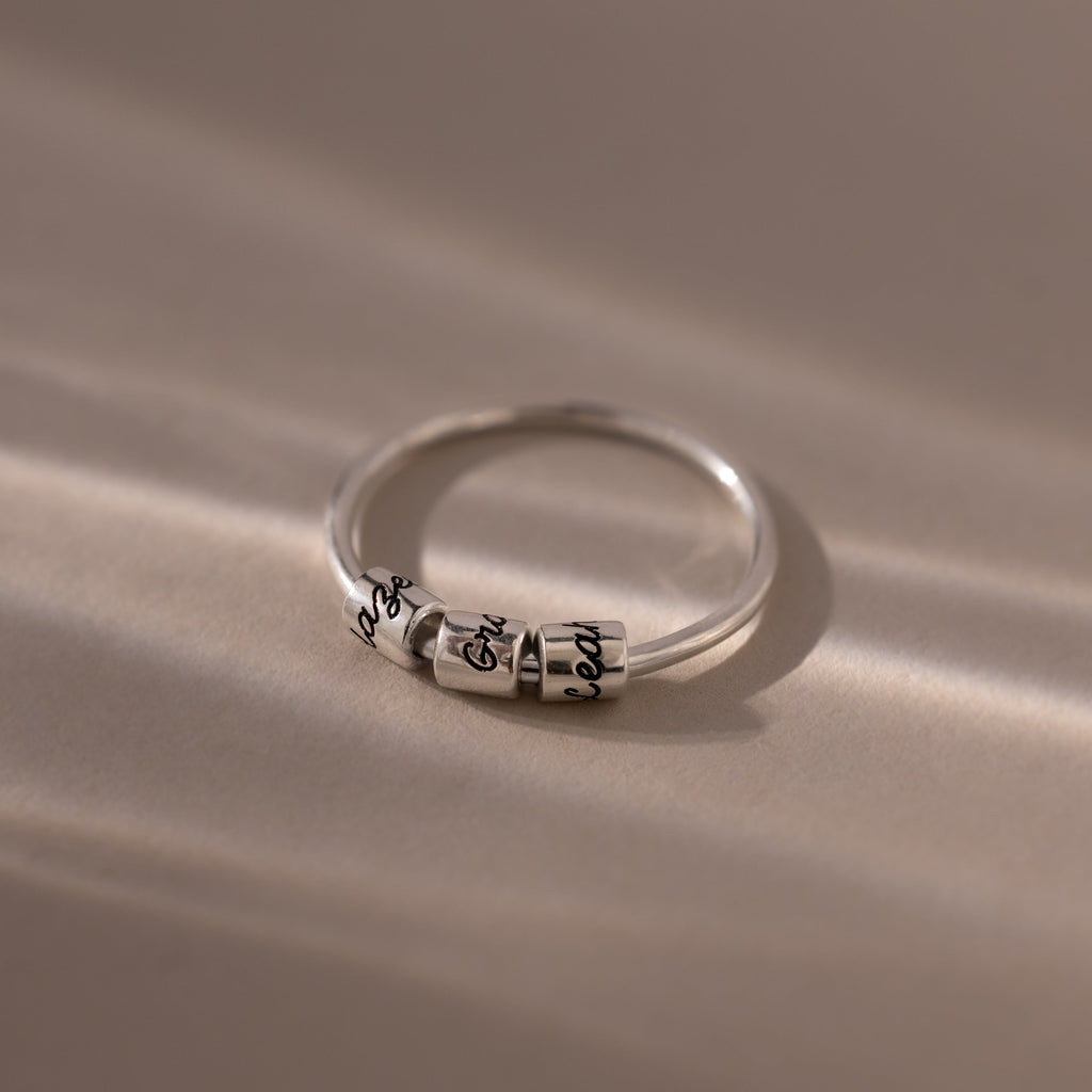 Beaded Multiple Name Ring