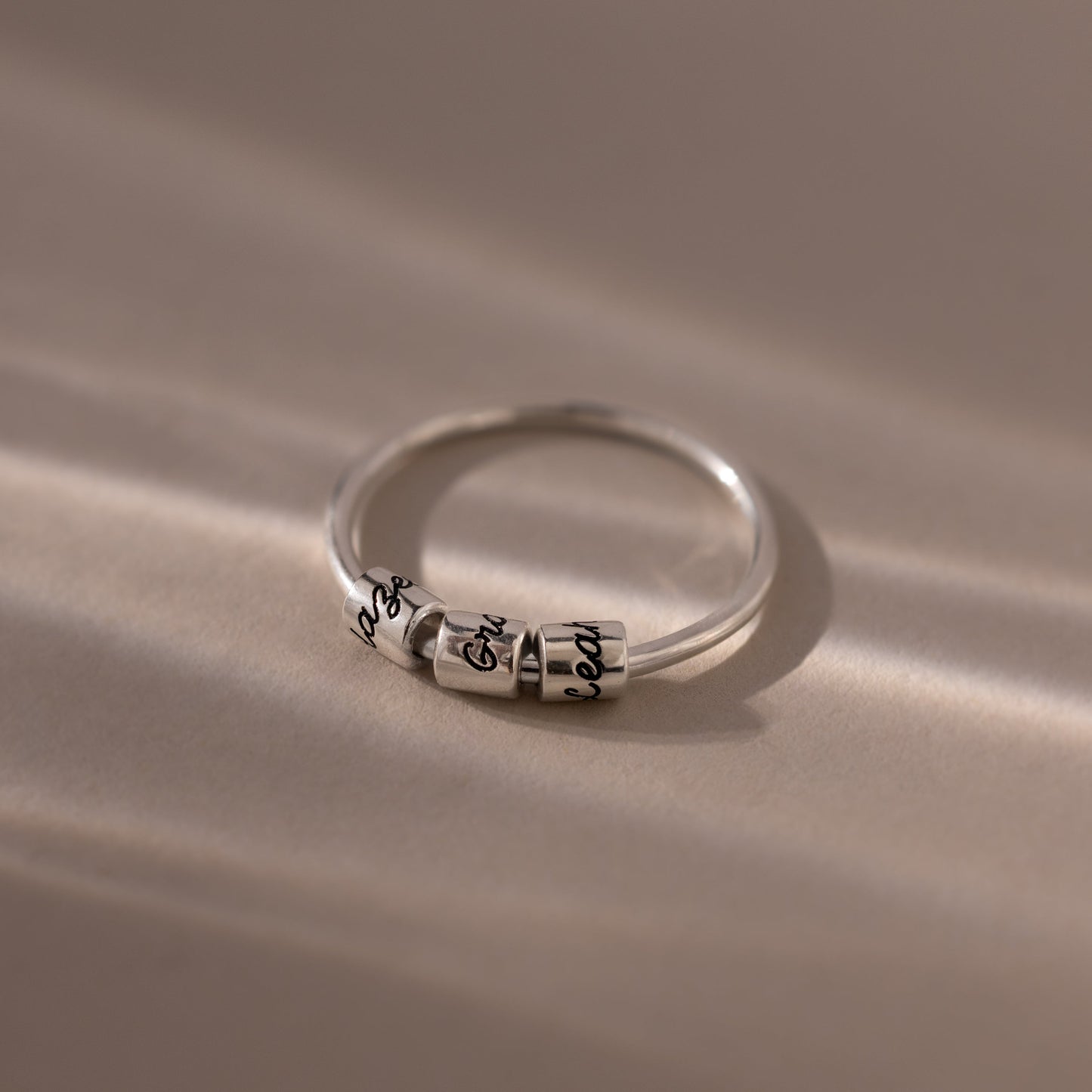 Beaded Multiple Name Ring