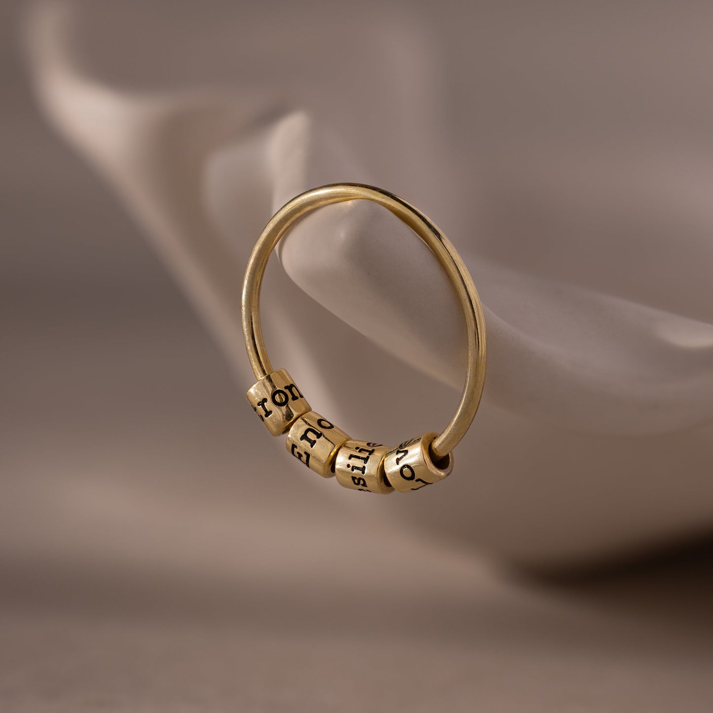 Beaded Multiple Name Ring
