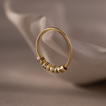 Beaded Multiple Name Ring