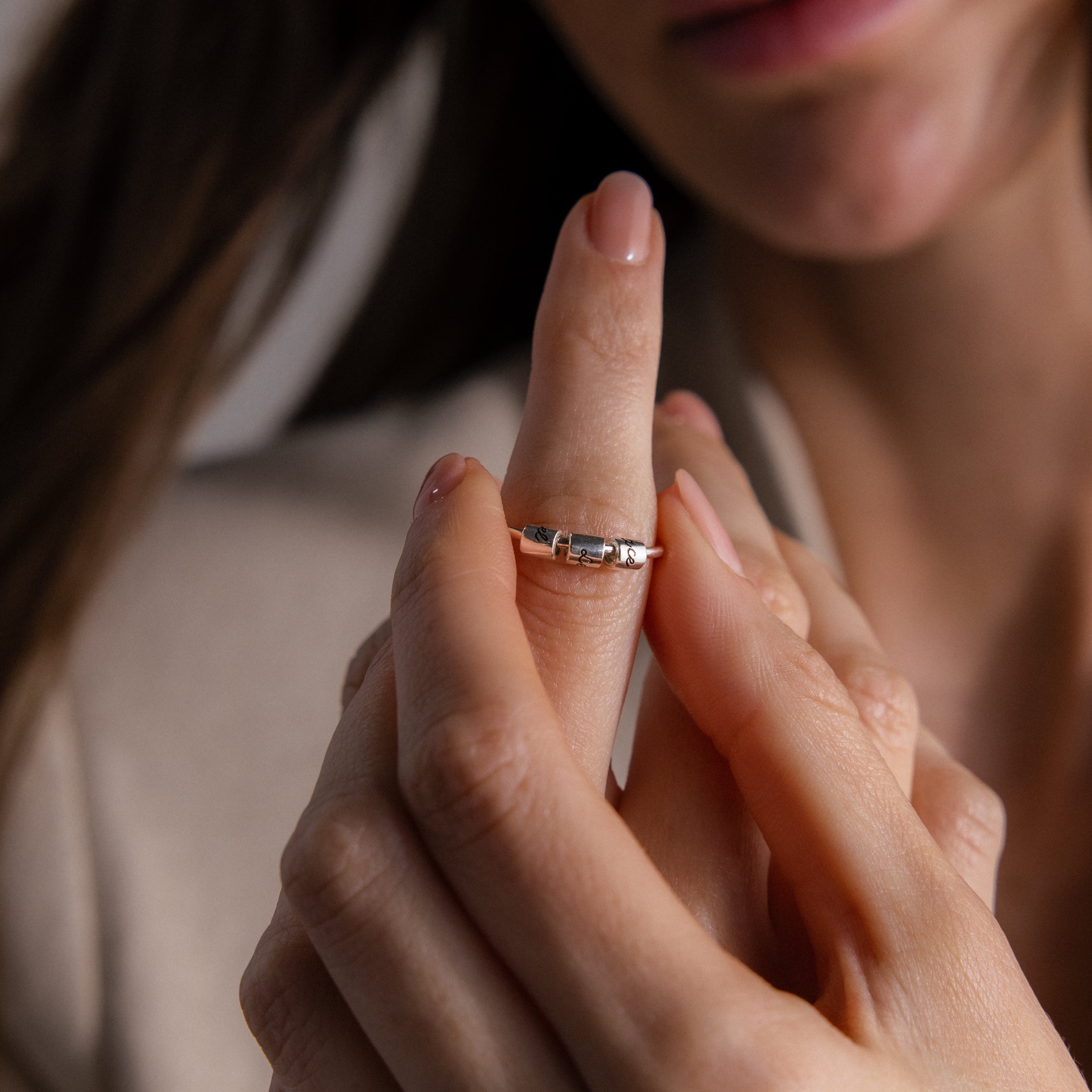 Beaded Multiple Name Ring