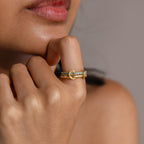 Duo Birthstone Tennis Linked Ring Set