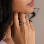 Duo Birthstone Tennis Linked Ring Set