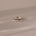 Duo Birthstone Tennis Linked Ring Set