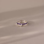 Duo Birthstone Tennis Linked Ring Set