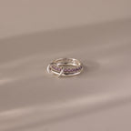 Duo Birthstone Tennis Linked Ring Set