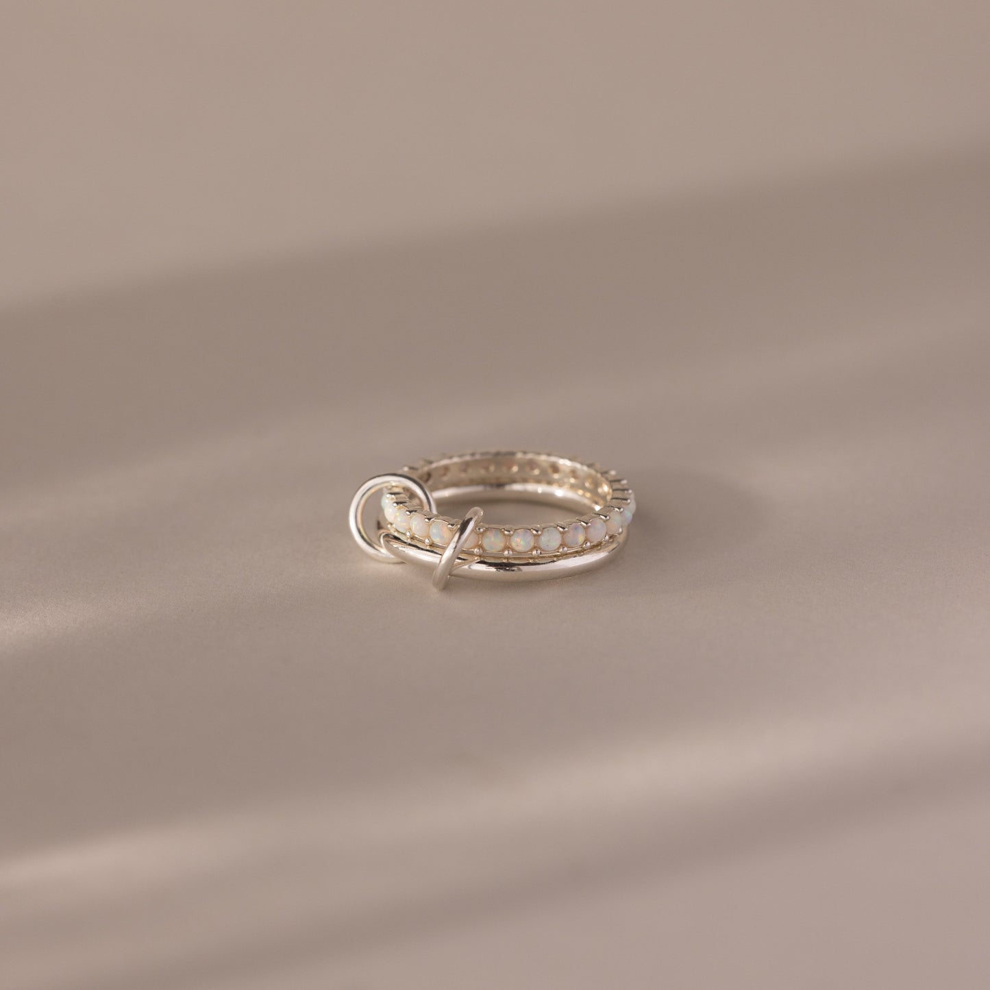 Duo Birthstone Tennis Linked Ring Set